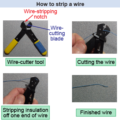 How to strip the insulation off the ends of a wire